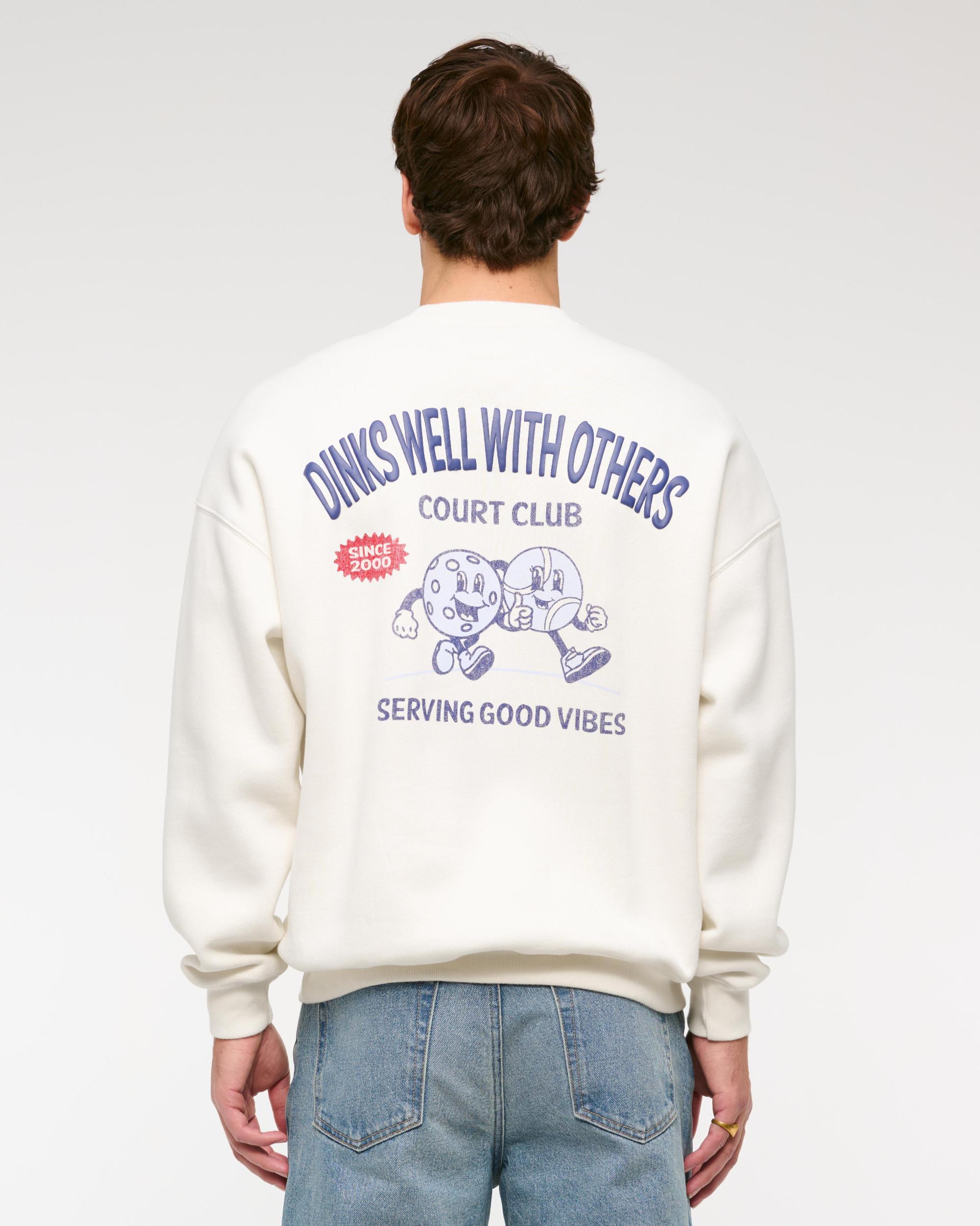 Sporty Graphic Crew Sweatshirt Product Image