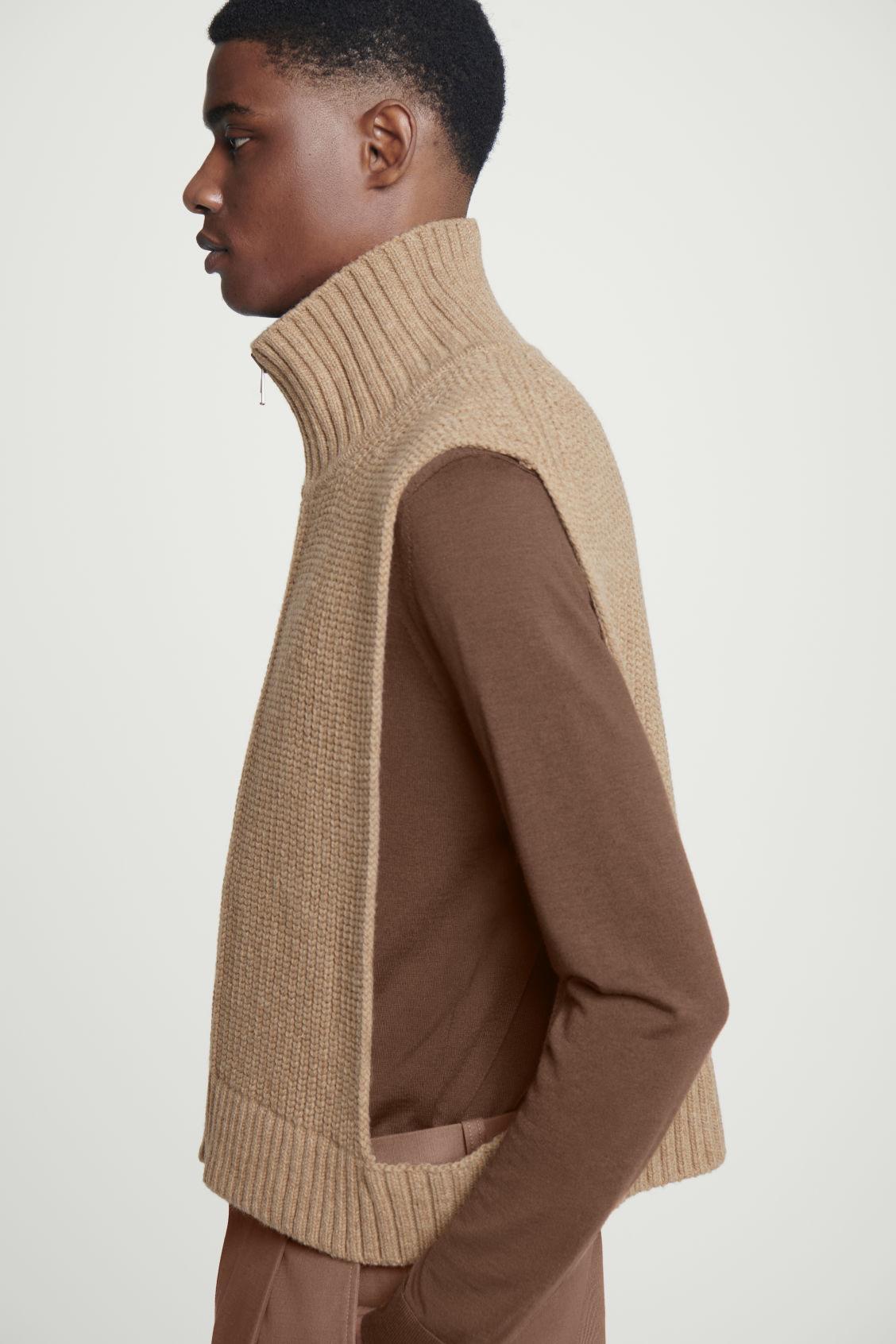 OPEN-SIDE ZIP-UP WOOL TANK Product Image