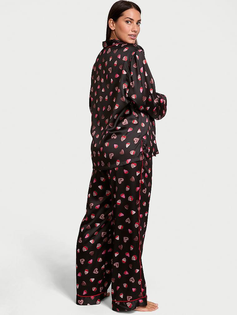 Glazed Satin Long Pajama Set Product Image