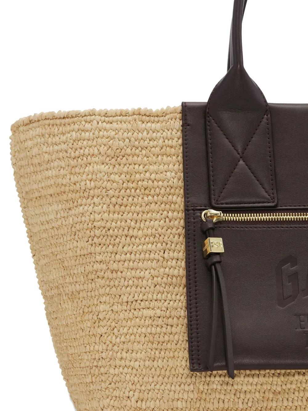 medium raffia tote bag  Product Image