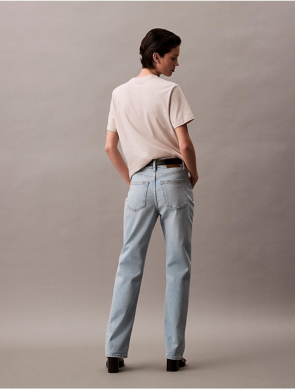 Calvin Klein Women's High Rise Straight Jeans - Blue - 32W x 1SL Product Image