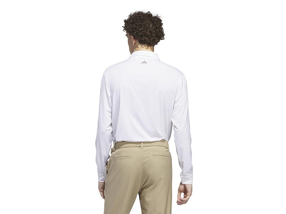 Men's adidas Long Sleeve Polo Shirt, Size: XXL, White Product Image