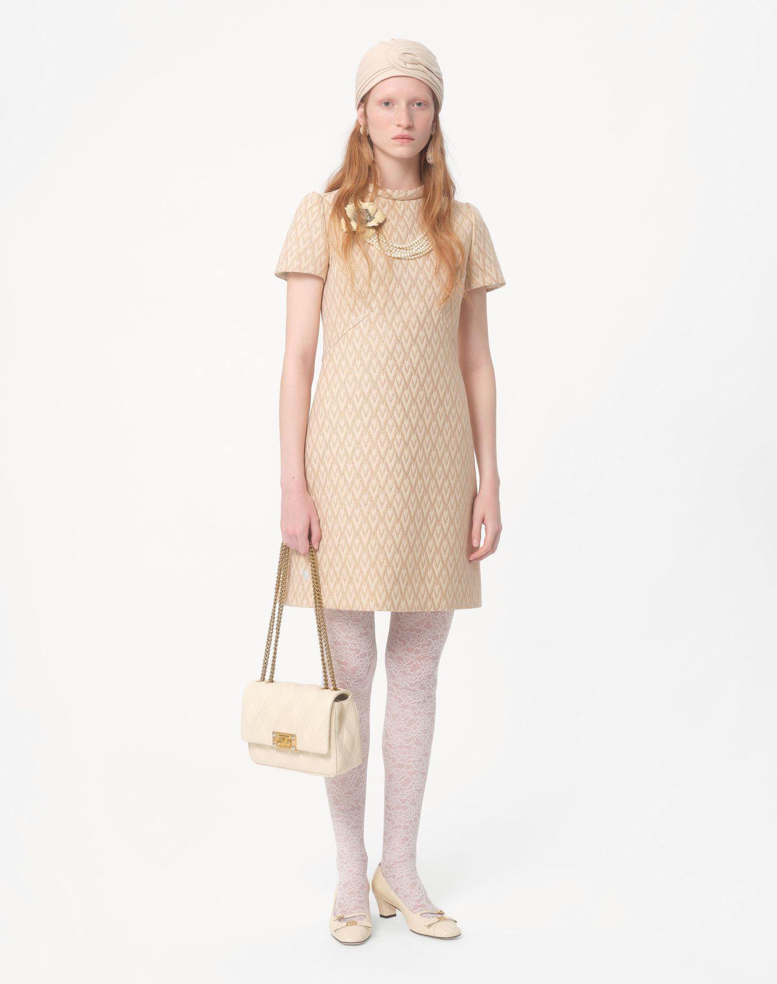 Short Dress In Lurex Jacquard Toute La V  Product Image