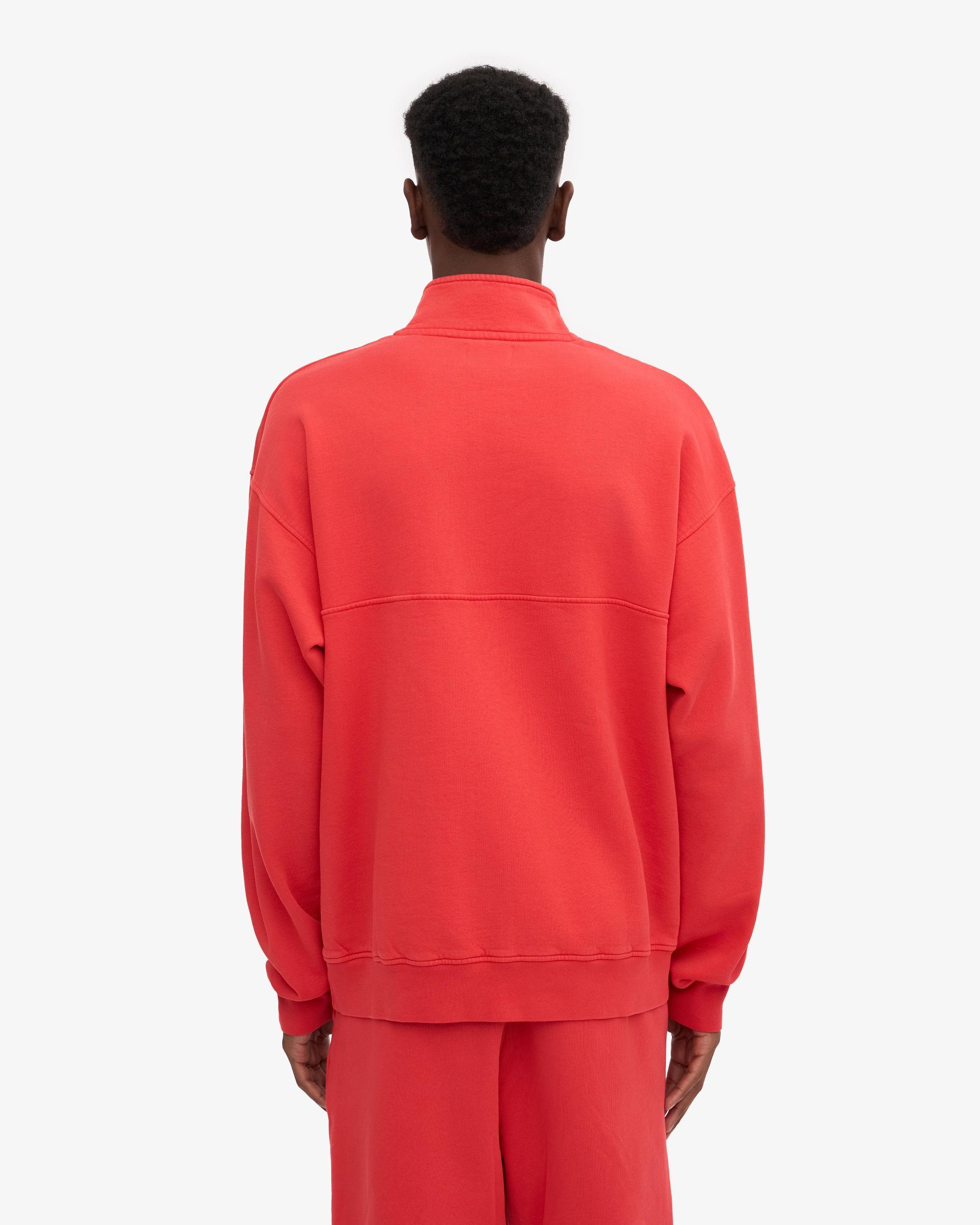 Organic Quarter Zip - Red Tangerine Product Image