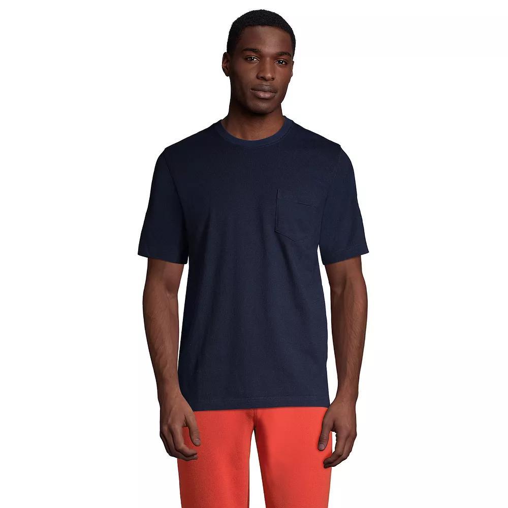 Big & Tall Lands' End Short Sleeve Super-T Pocket Tee, Men's, Size: 3XB, Radiant Blue Product Image