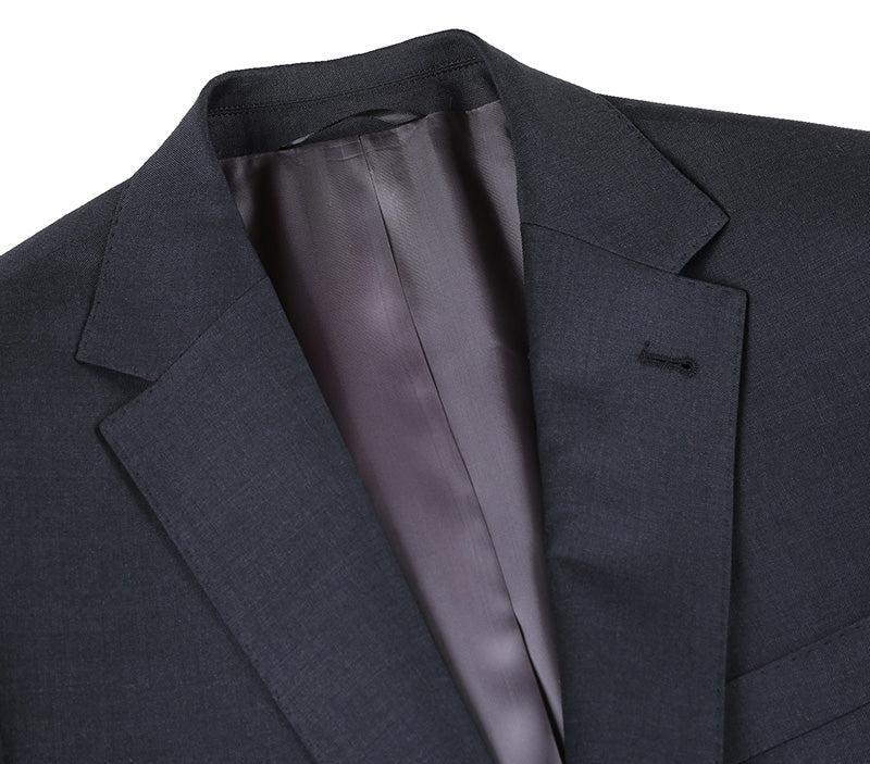 Half Canvas Wool Dress Suit Modern Fit 2 Piece in Charcoal Product Image