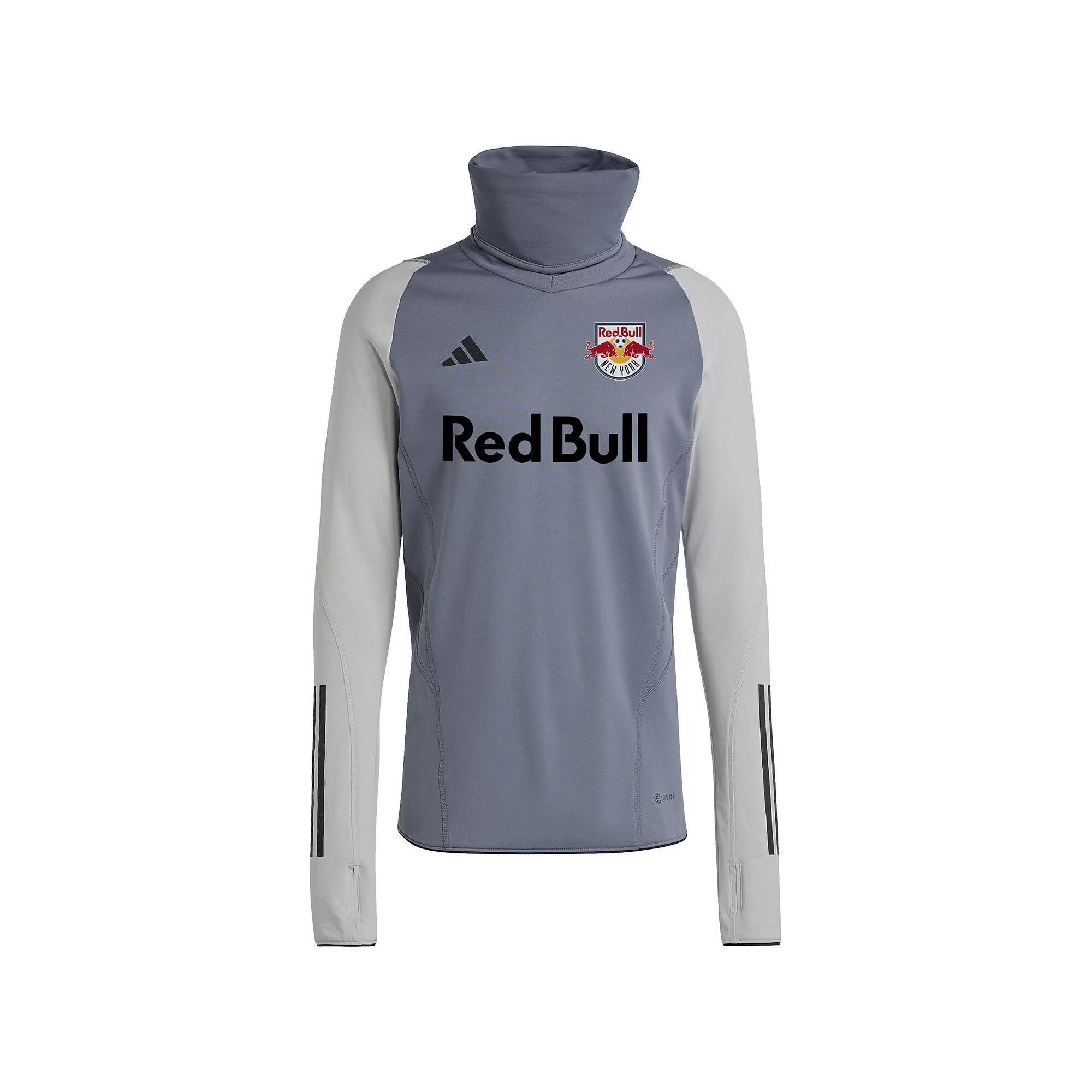 Mens adidas Gray New York Red Bulls Warm Raglan COLD.RDY Top Product Image
