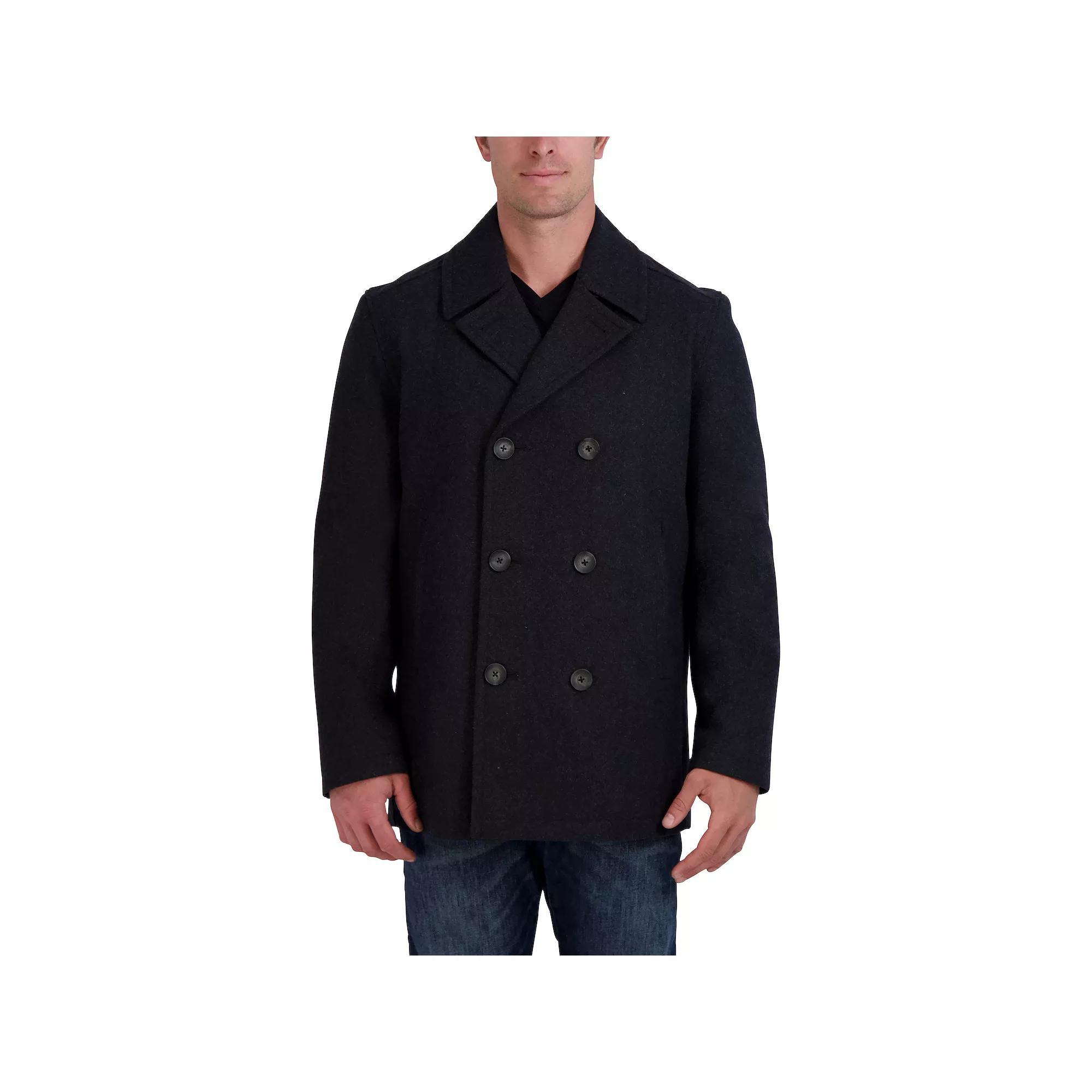 Mens Nautica Wool Peacoat Grey Product Image