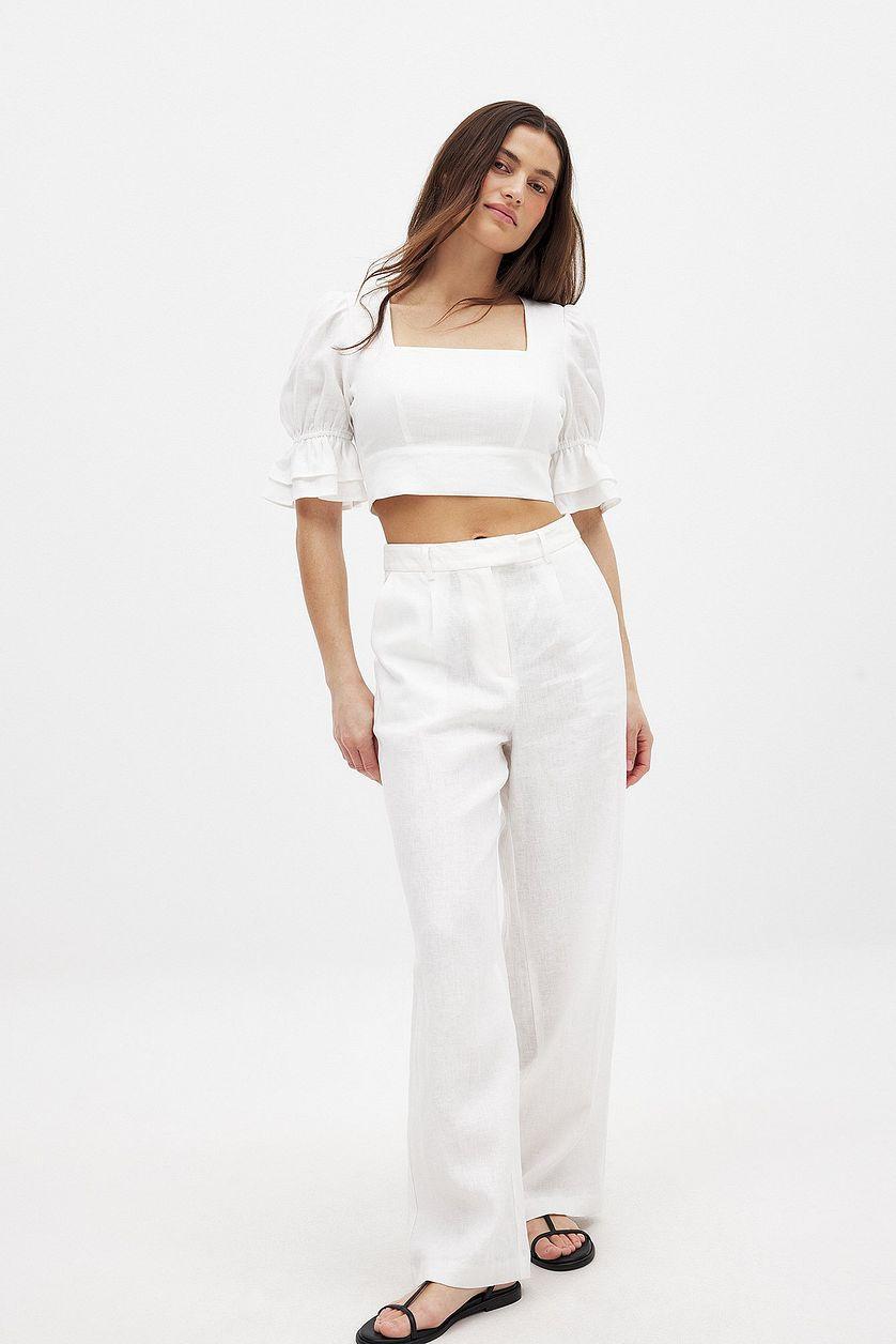 Linen Tie Back Top Product Image