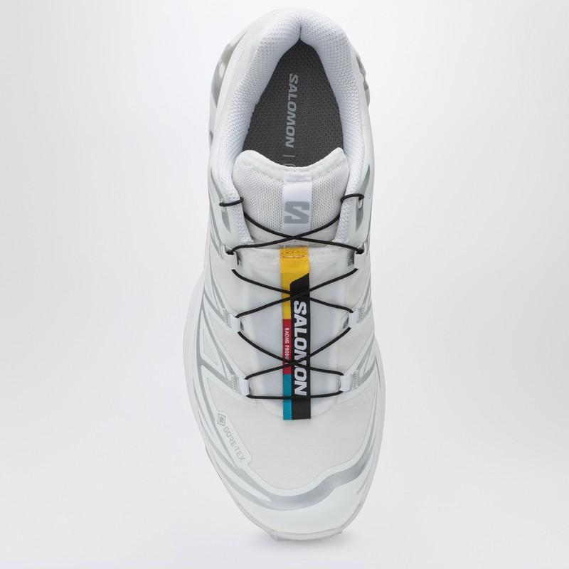 SALOMON Mens White White Silver Xt-6 Gtx Quick-lace Mesh Low-top Trainers Product Image