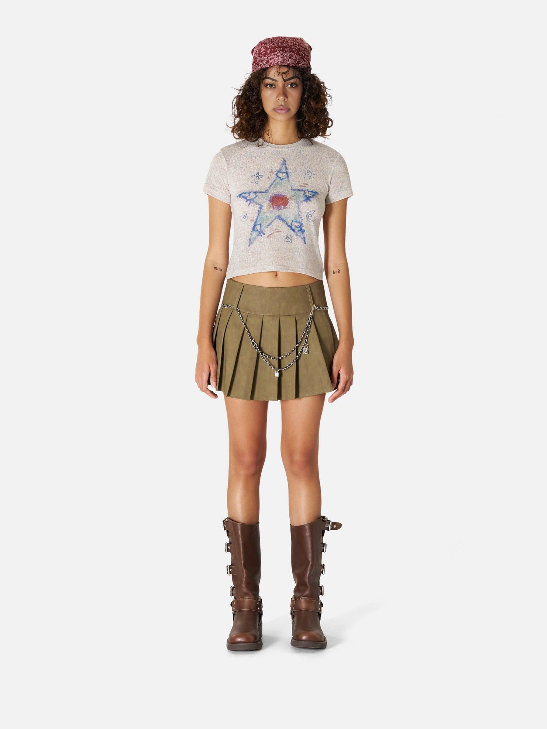 Aelfric Eden Star Print Cropped Knit Tee Female Product Image