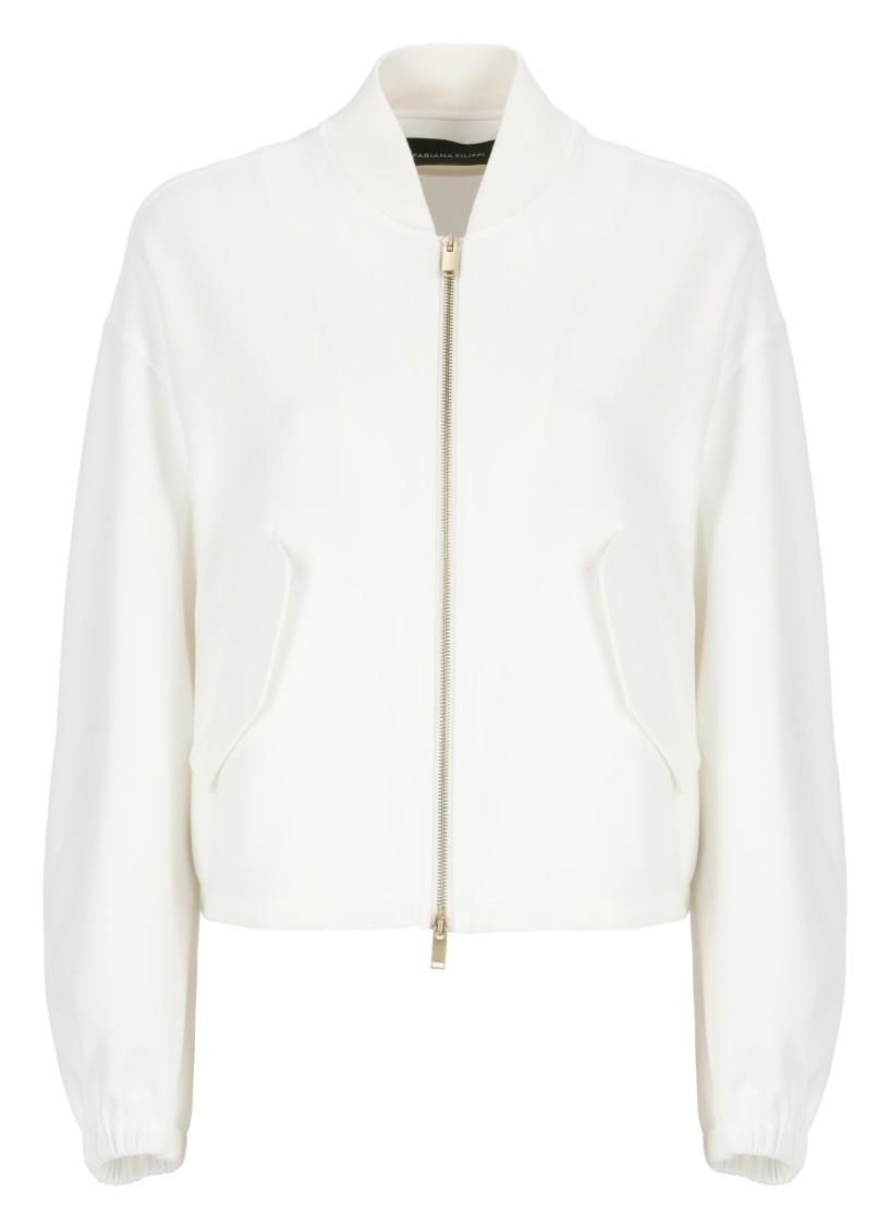 FABIANA FILIPPI Long-sleeved Jacket In White Product Image