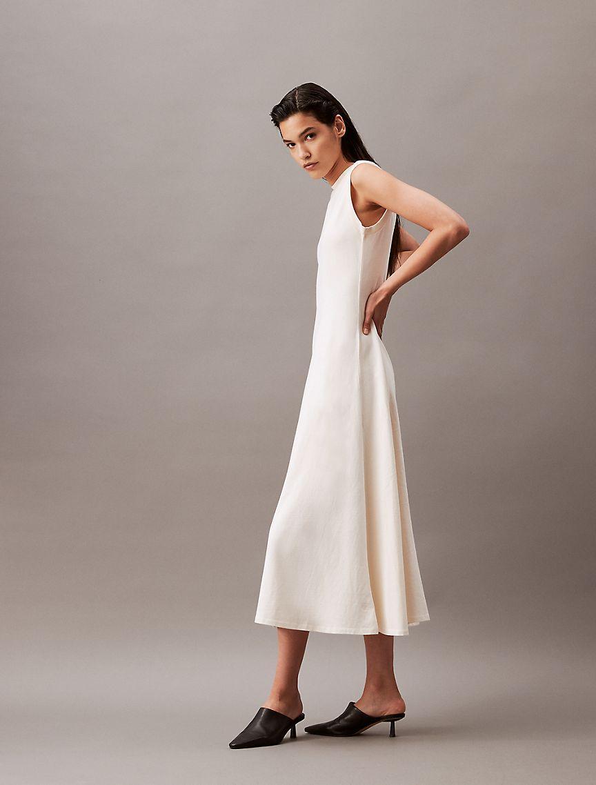 Cotton Jersey A-Line Midi Dress Product Image