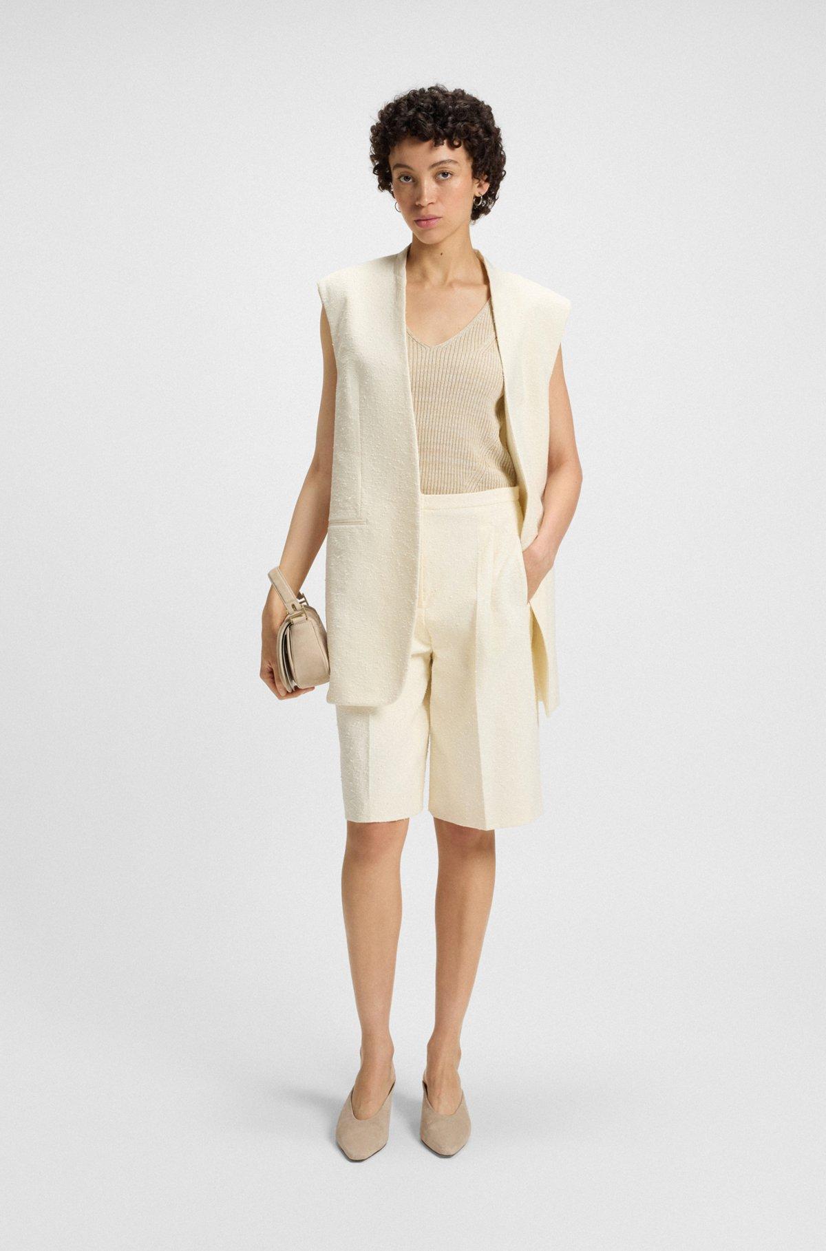 Relaxed-fit shorts in Italian bouclé Product Image