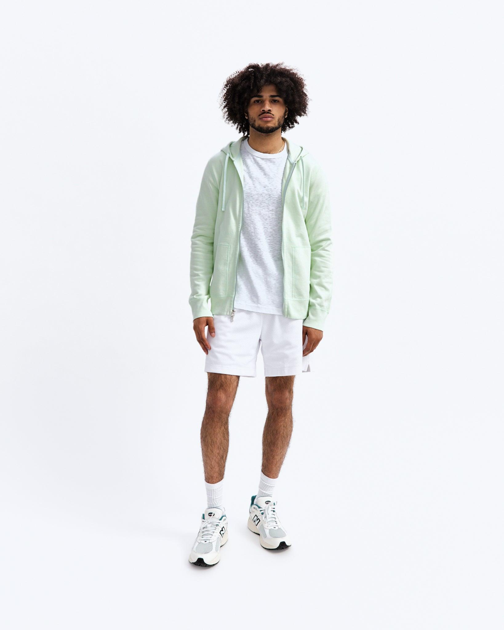 Lightweight Terry Slim Zip Hoodie Male Product Image