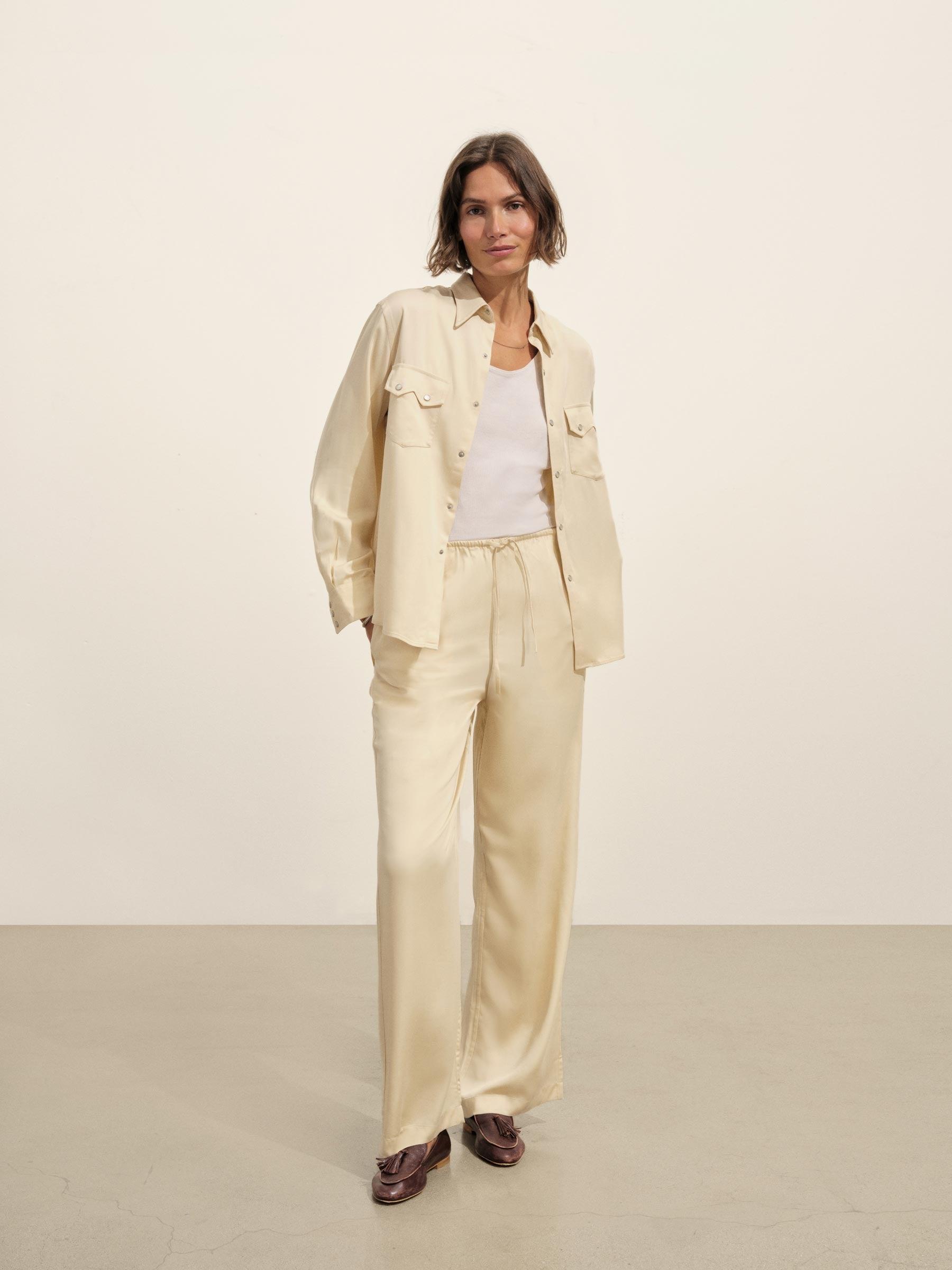 Oyster Duskdream Satin Pull-On Pant Product Image