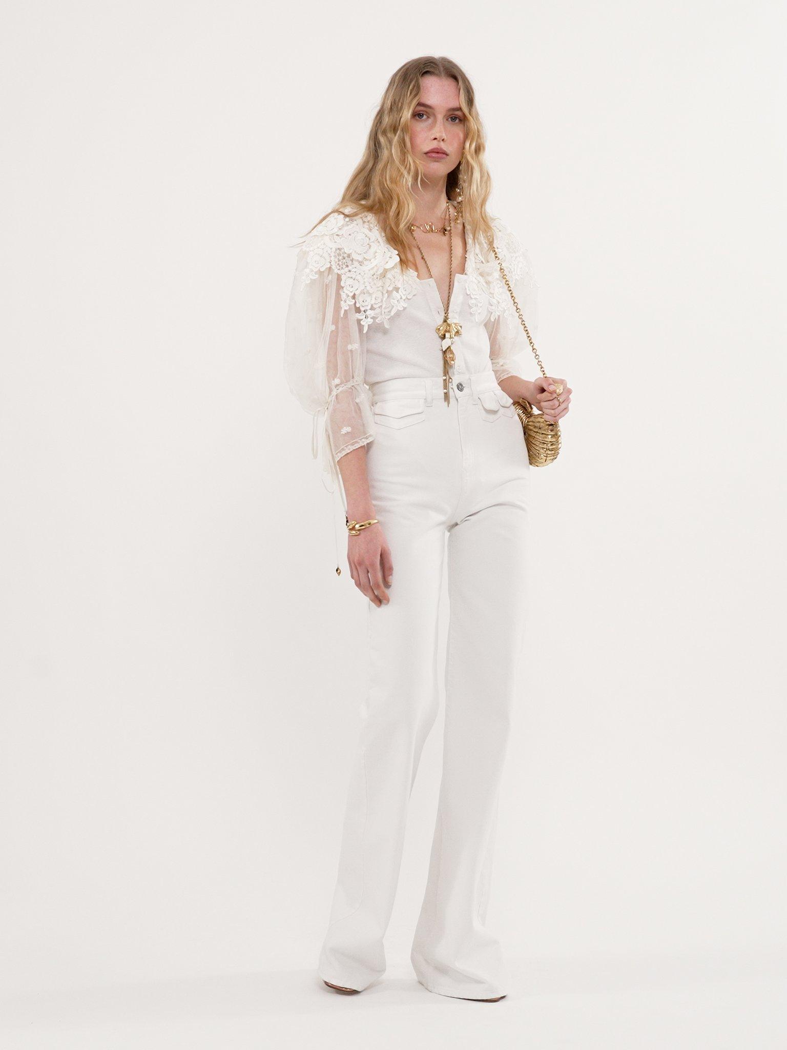 High-rise flare jeans in denim Product Image