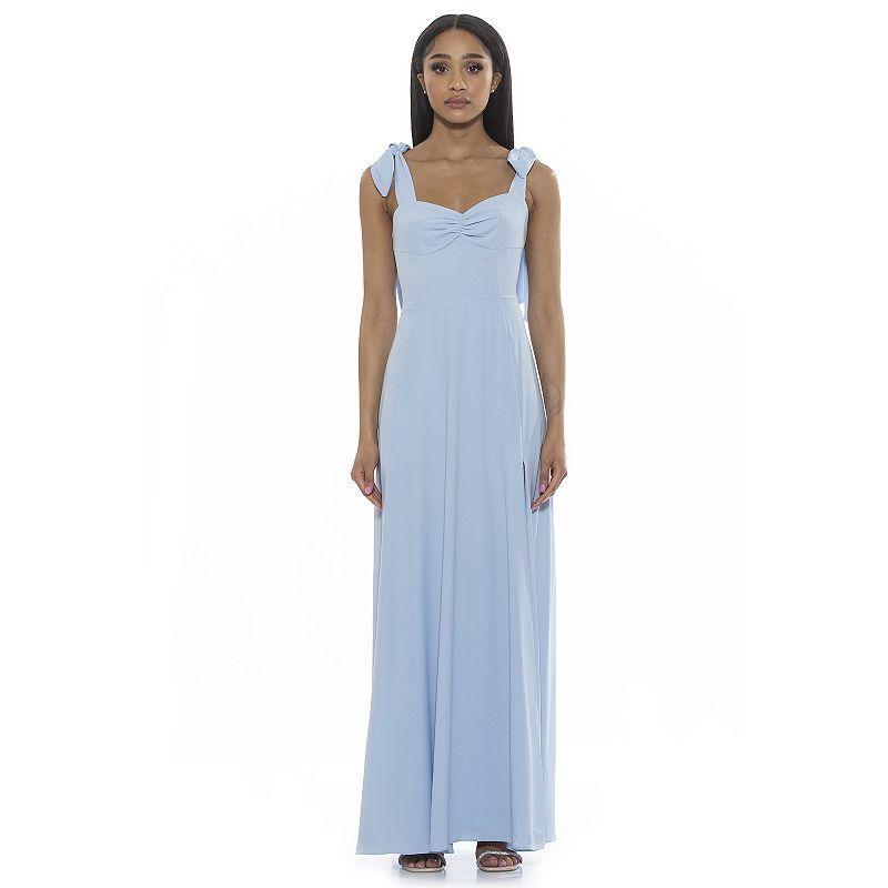 Women's ALEXIA ADMOR Side Slit Sweetheart Maxi Dress, Size: 10, Green Product Image