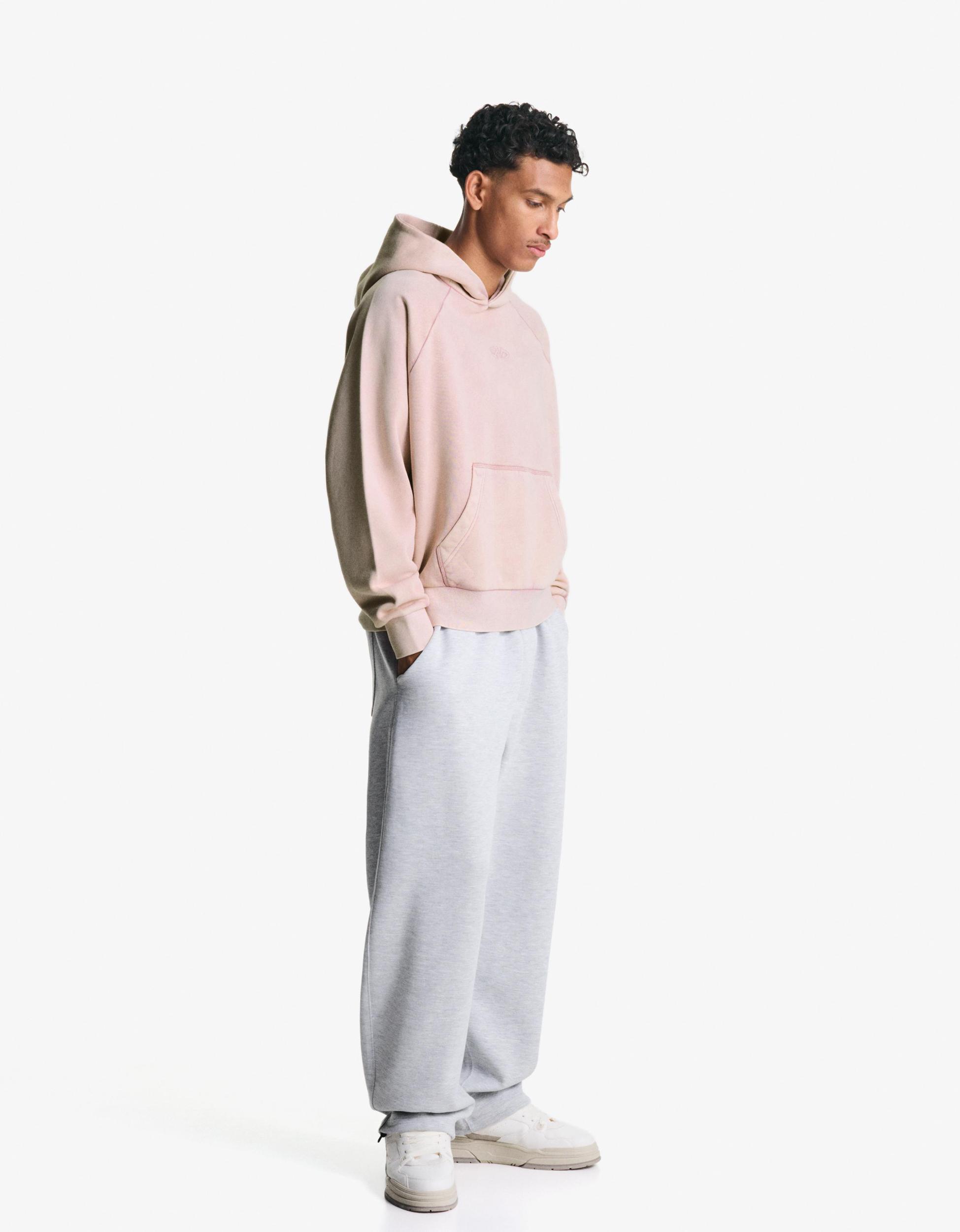 Boxy fit hooded sweatshirt Product Image