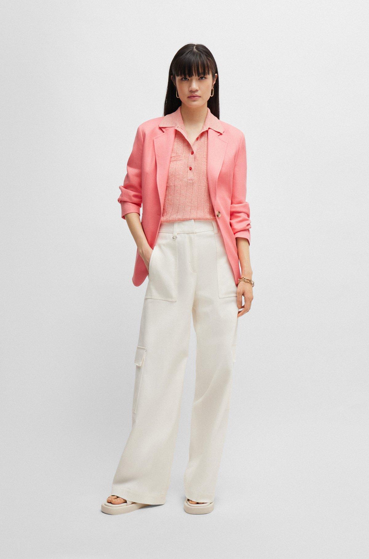 Knit polo in Linen-blend  Product Image