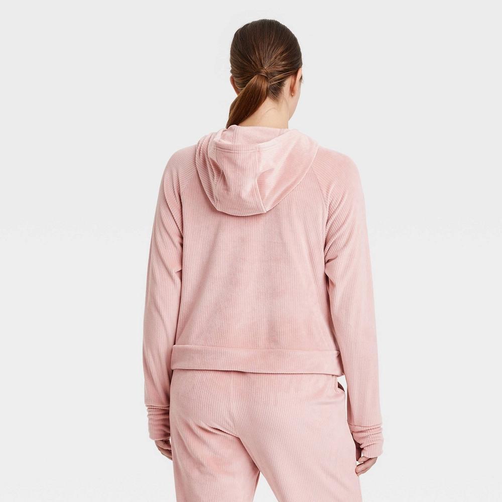 Women's Velour Ribbed Hooded Sweatshirt - All In Motion™ Product Image