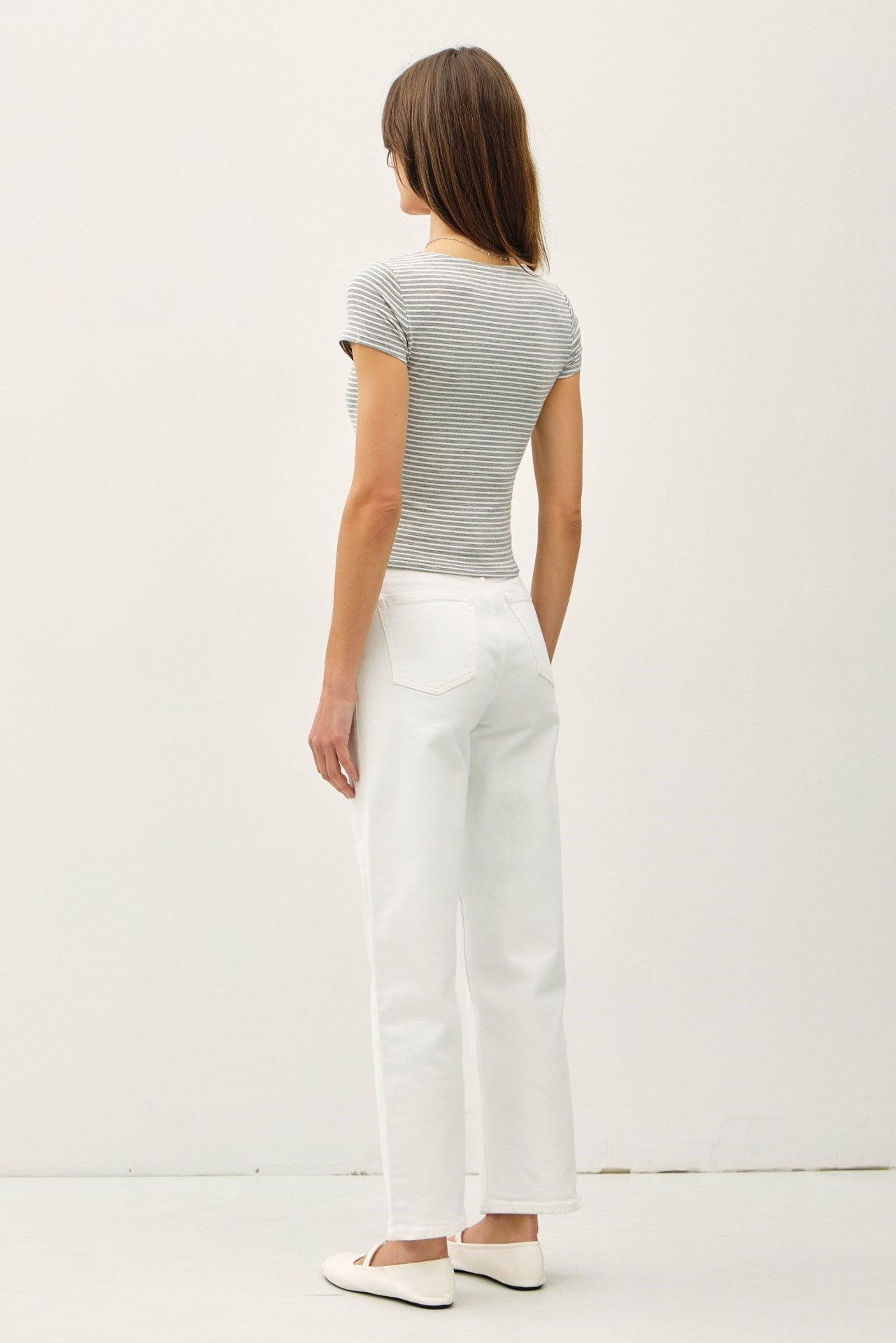 UB BASICS: SWEETEST SOUL STRIPED TOP Product Image