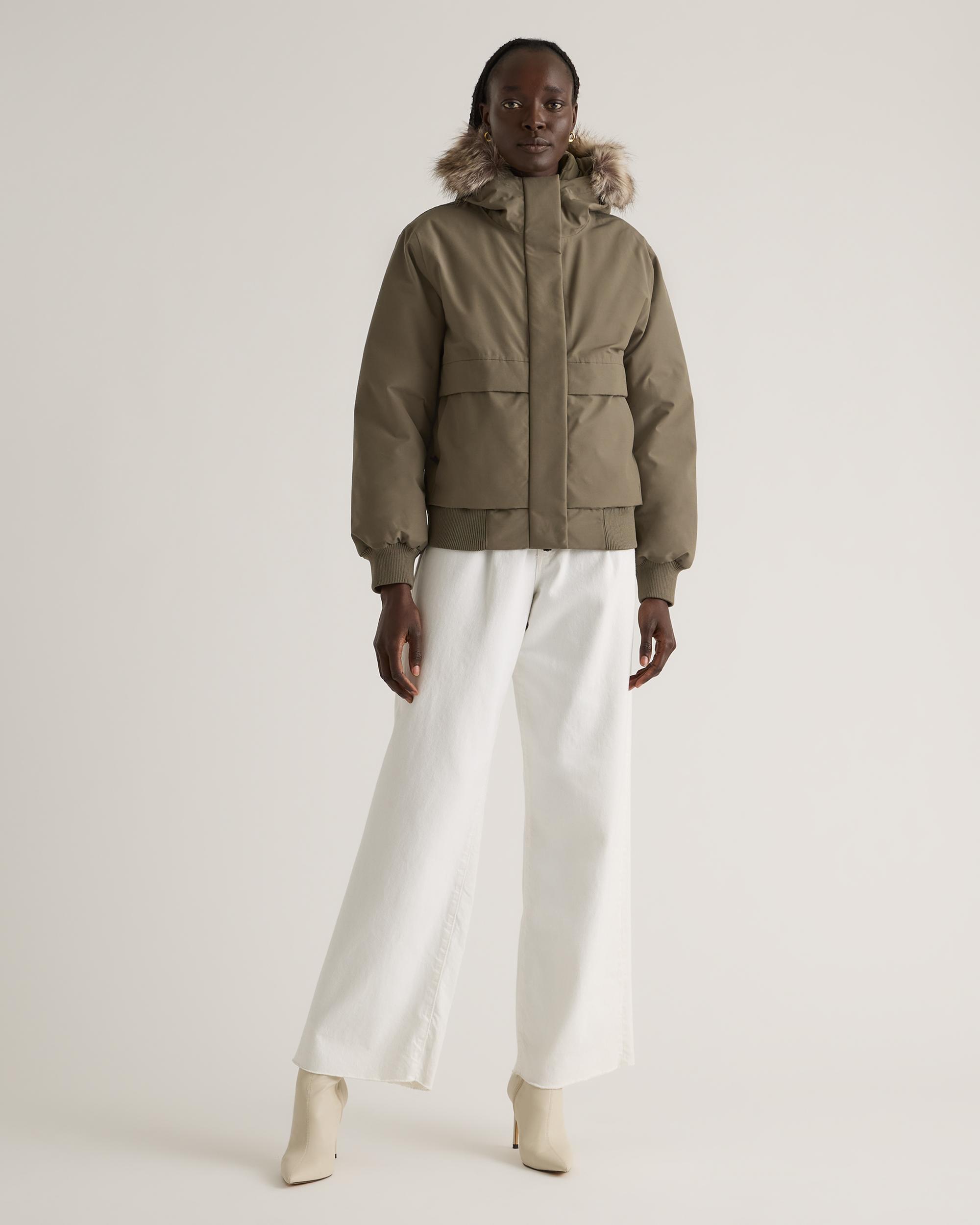 Quince | Women's Responsible Down Hooded Short Parka Recycled Polyester Product Image