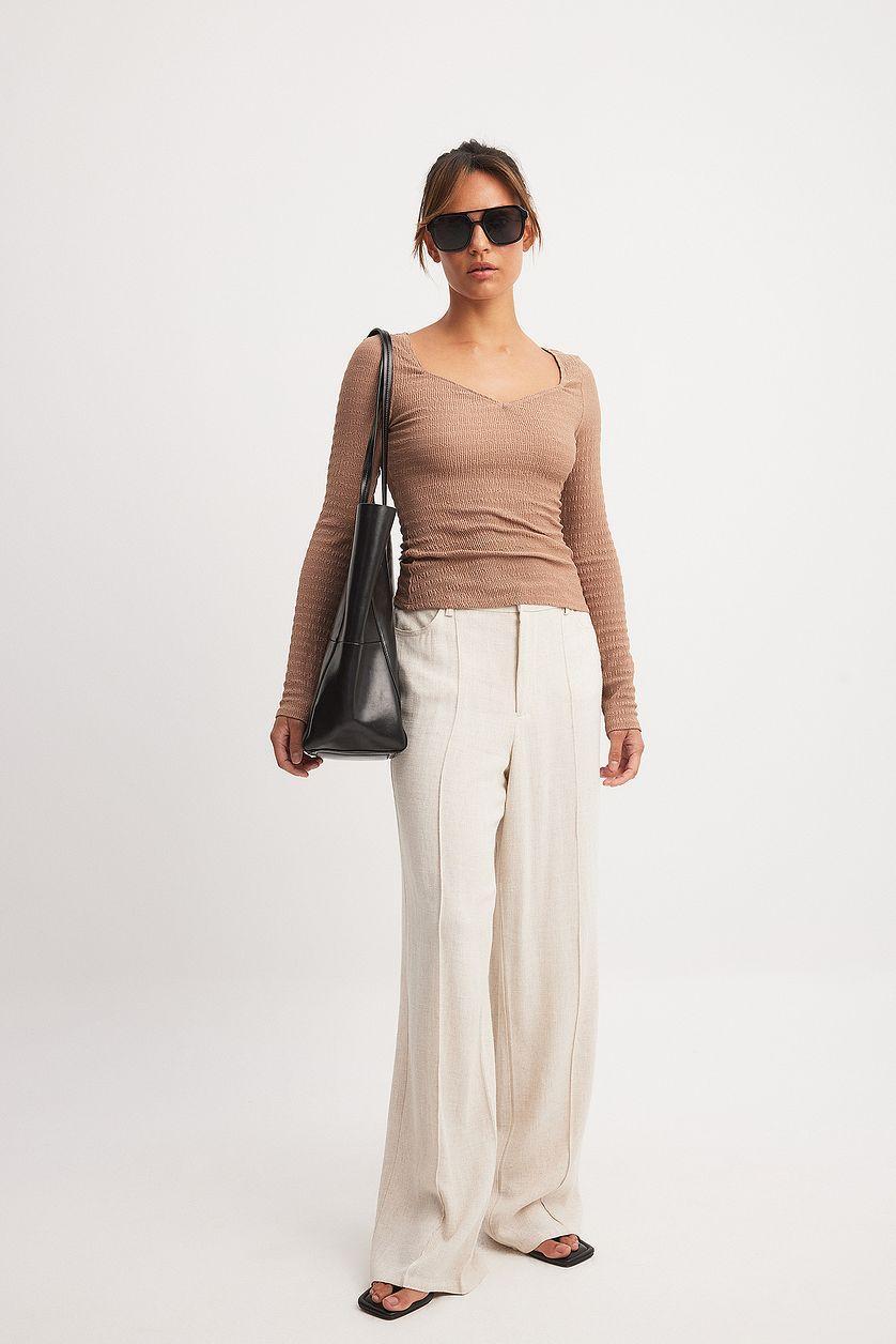Heart Neckline Structured Top Product Image