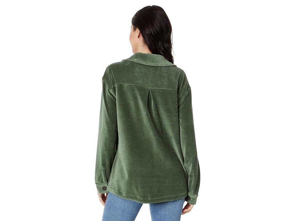 Carve Designs Hudson Stretch Cord Shacket (Orchid) Women's Clothing Product Image