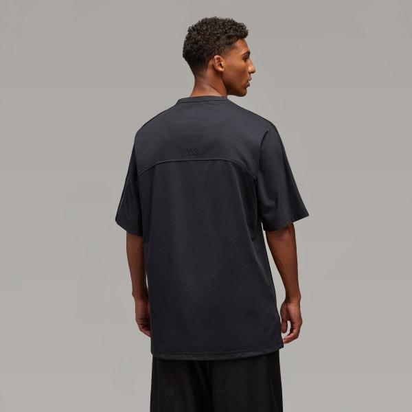 adidas Y-3 Mesh 3-Stripes Short Sleeve Tee Black L Mens Product Image
