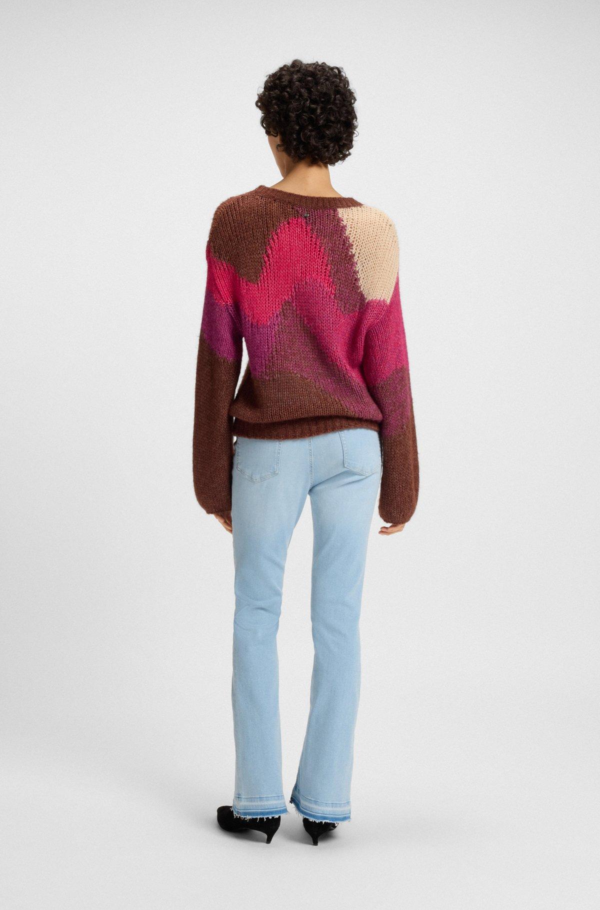 BOSS - Knitted sweater with landscape-inspired pattern - Patterned Product Image
