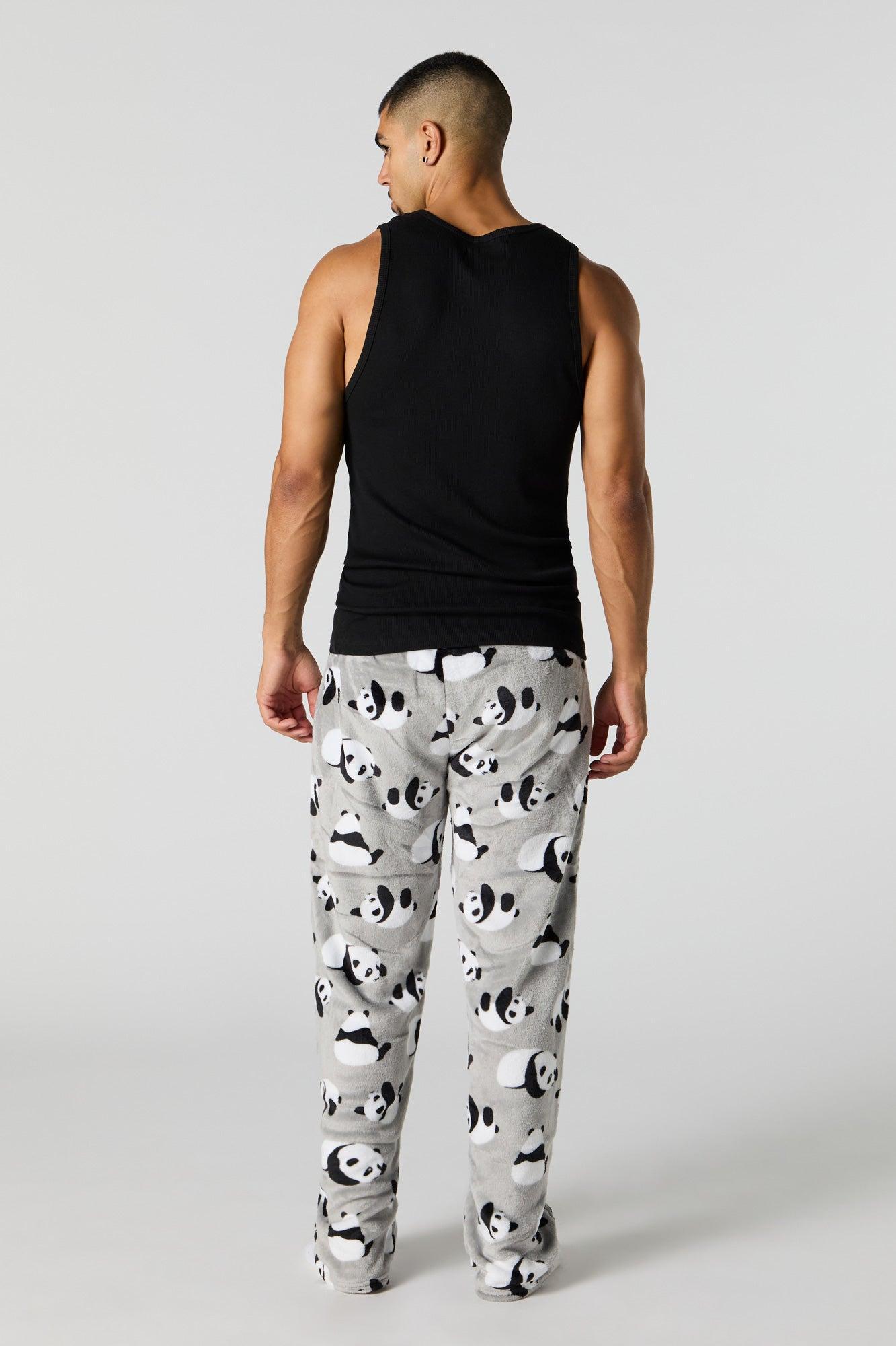 Printed Plush Pajama Pant Male Product Image
