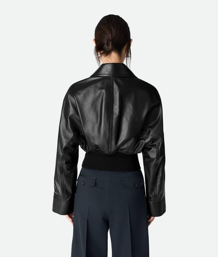 Women's Light Leather Blouson in Black Product Image