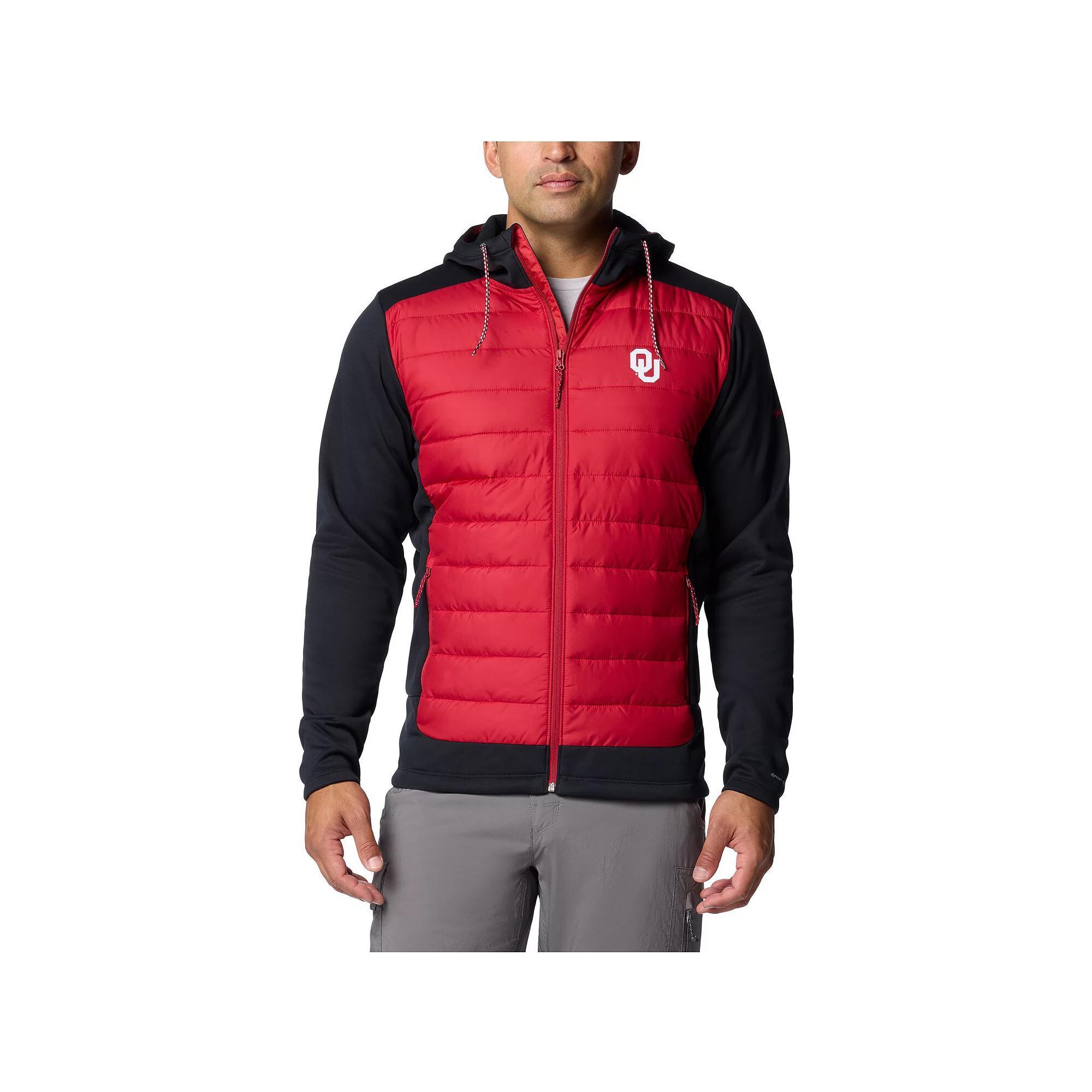 Men's Columbia  Crimson/Black Oklahoma Sooners Out-Shield Hybrid Full-Zip Hoodie Jacket, Size: Large, Red Product Image