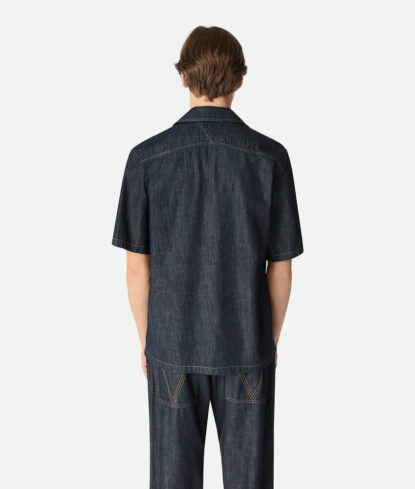 Men's Rinsed Indigo Straight Denim Shirt in Indigo Product Image