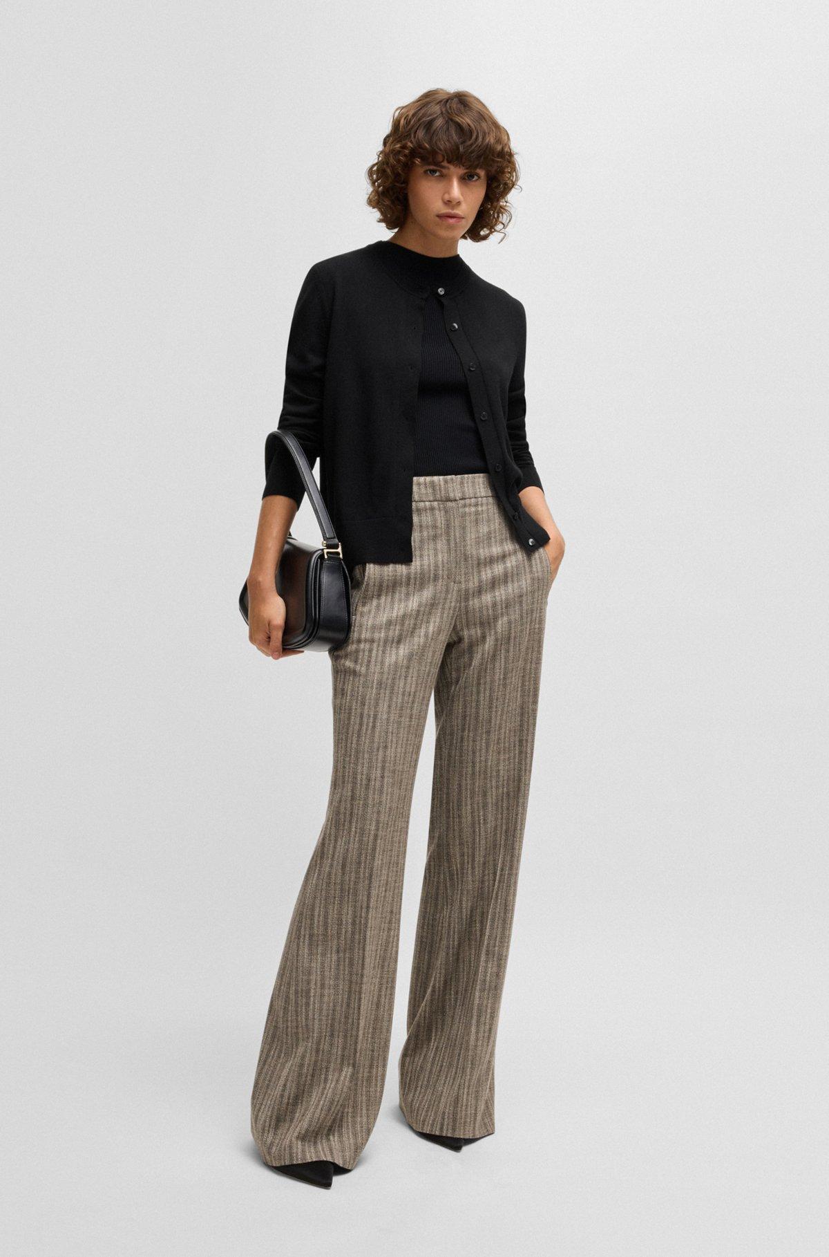 Merino-wool cardigan with button front Product Image