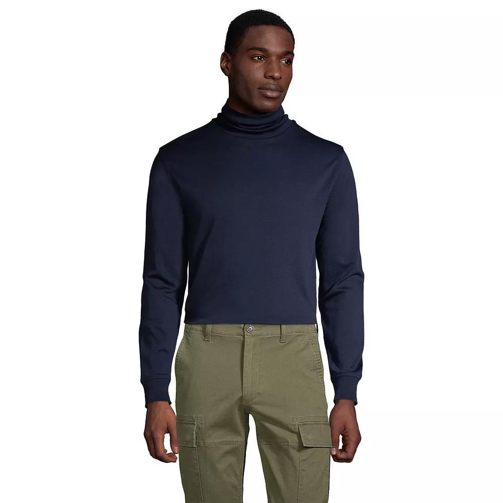 Big & Tall Lands End Super Soft Supima Turtleneck, Mens Product Image