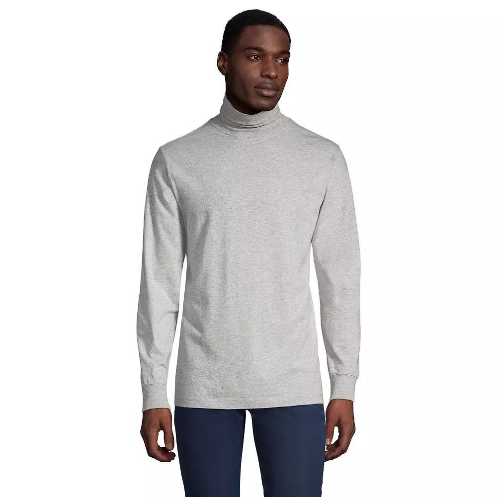 Big & Tall Lands' End Super-T Classic-Fit Turtleneck, Men's, Size: 4XB, Gray Grey Product Image