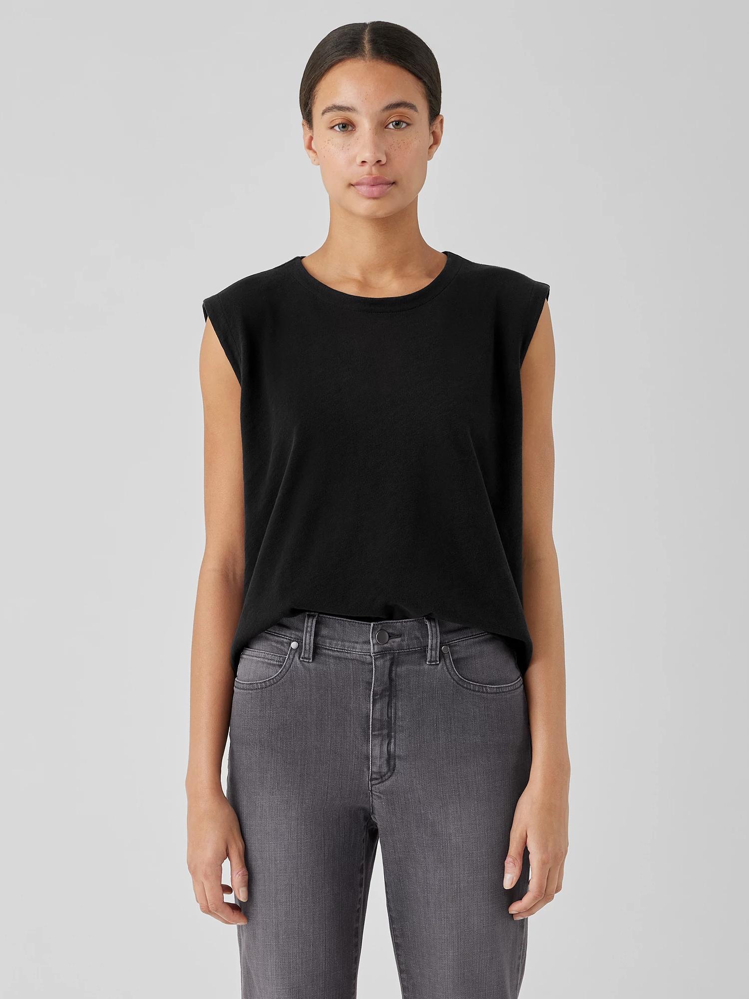 Cozy Organic Cotton Slub Round Neck Tank Product Image