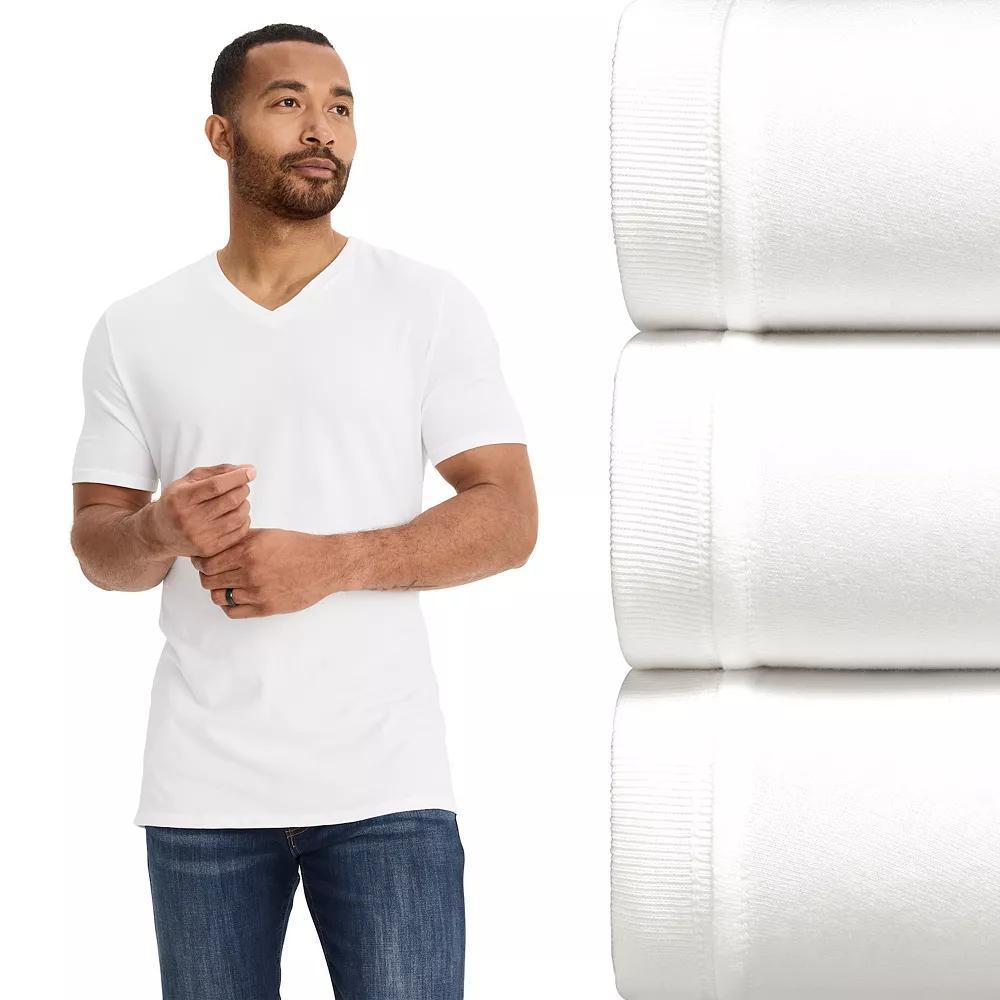 Men's Jockey 3-Pack Cotton Stretch V-Neck Undershirt, Size: XL, Diamond White Product Image