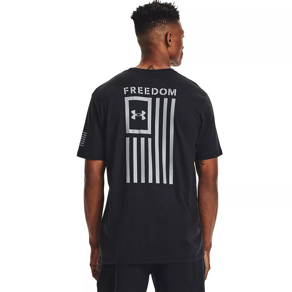 Big & Tall Under Armour Freedom Flag Tee, Men's, Size: 3XL, Black Gray Product Image
