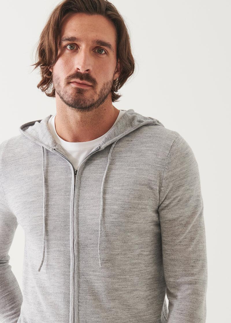 Patrick Assaraf Extra-Fine Merino Full Zip Hoodie Product Image