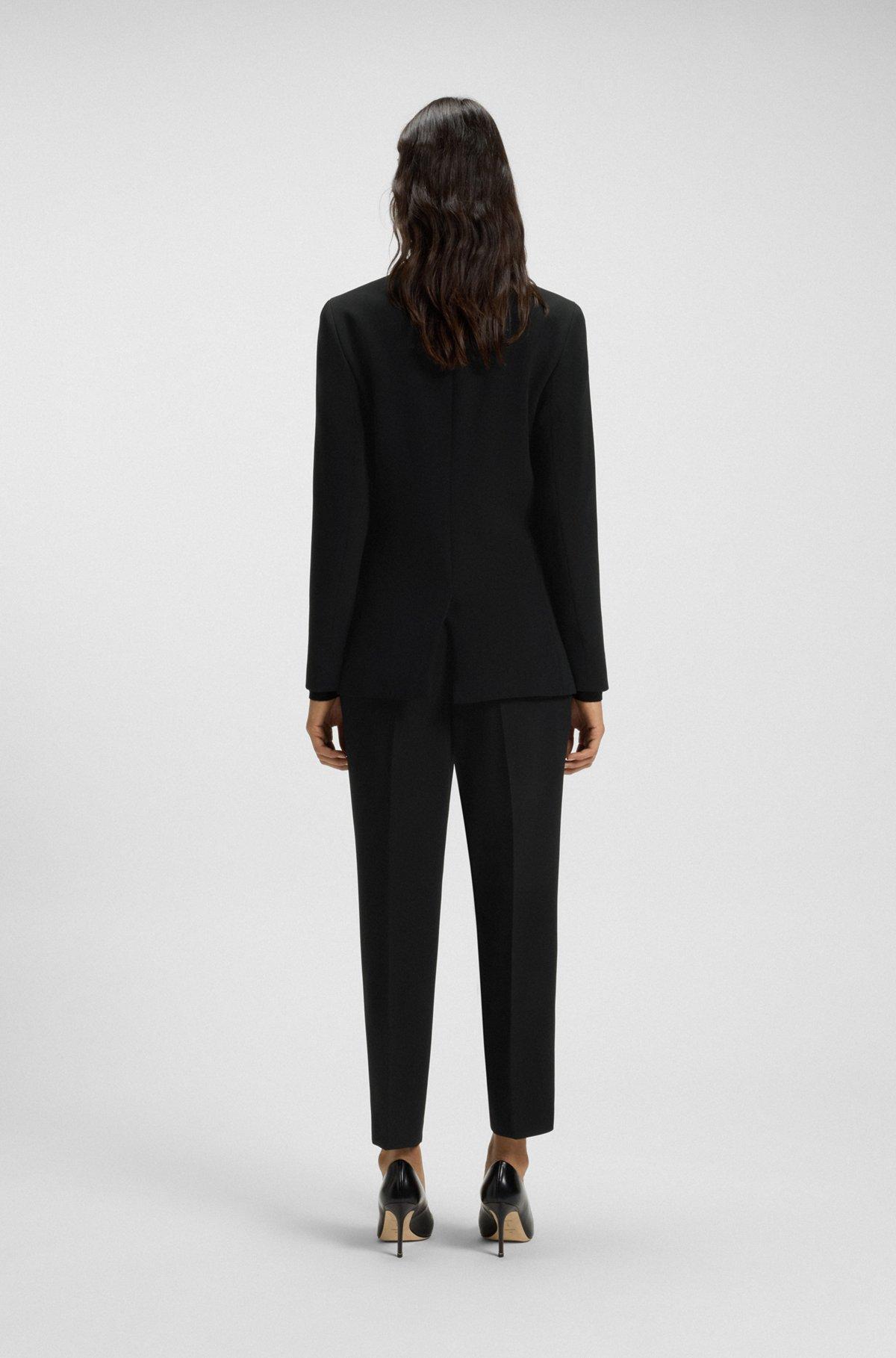 Regular-fit blazer in crease-resistant crepe Product Image