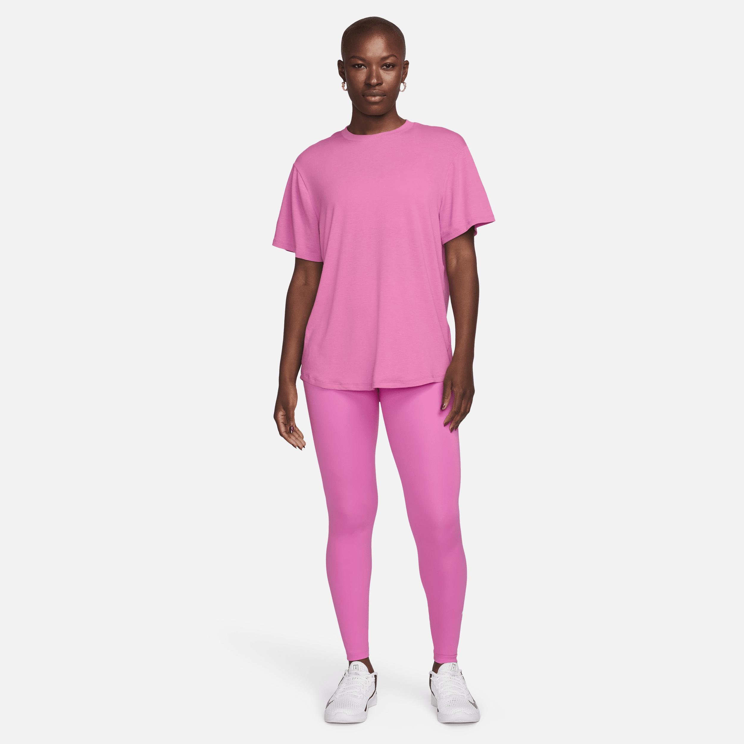Nike Womens One Relaxed Dri-fit Short-Sleeve Top - Playful Pink Product Image
