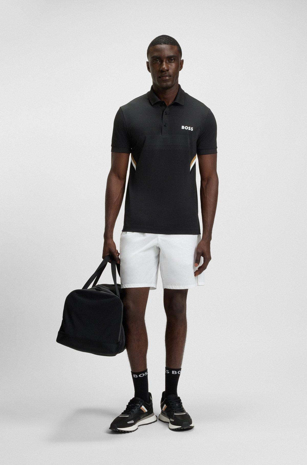 BOSS - Active slim-fit polo shirt with moisture management - Black Product Image