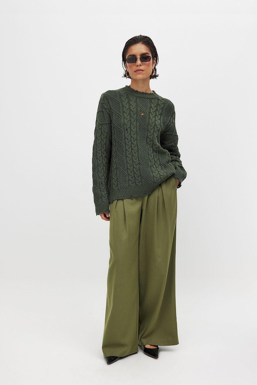 Cable Knitted Oversized Sweater Product Image