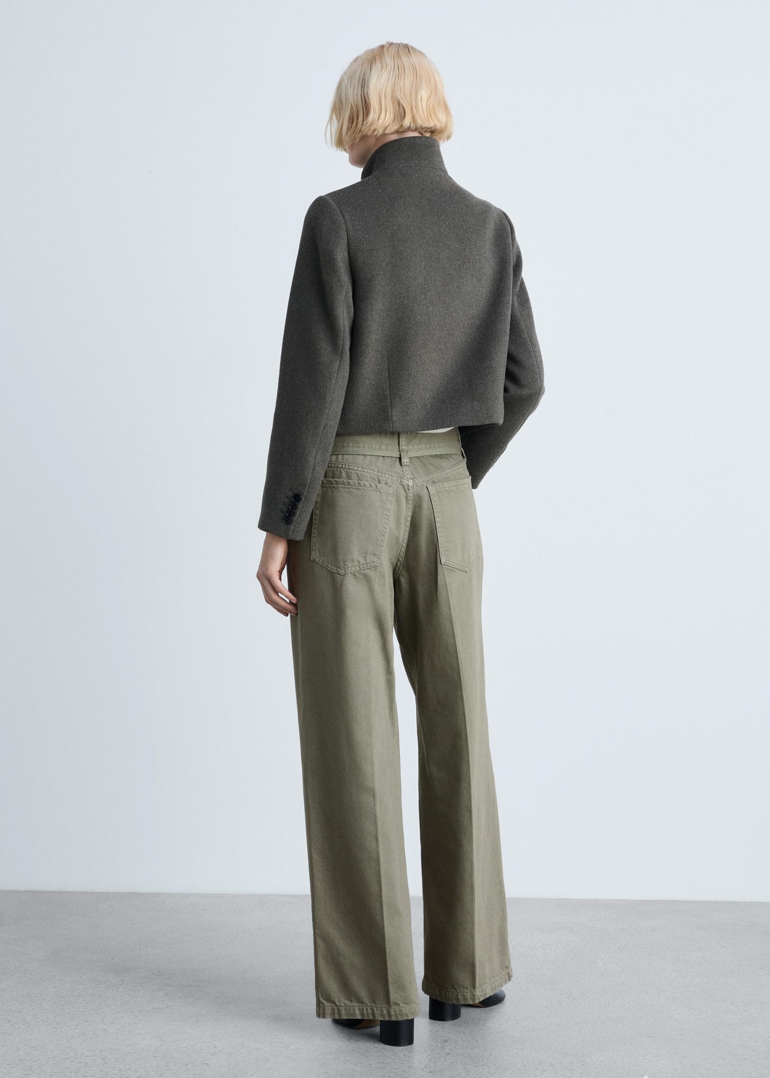 Wide-leg jeans with belt detail - Women | MANGO USA Product Image