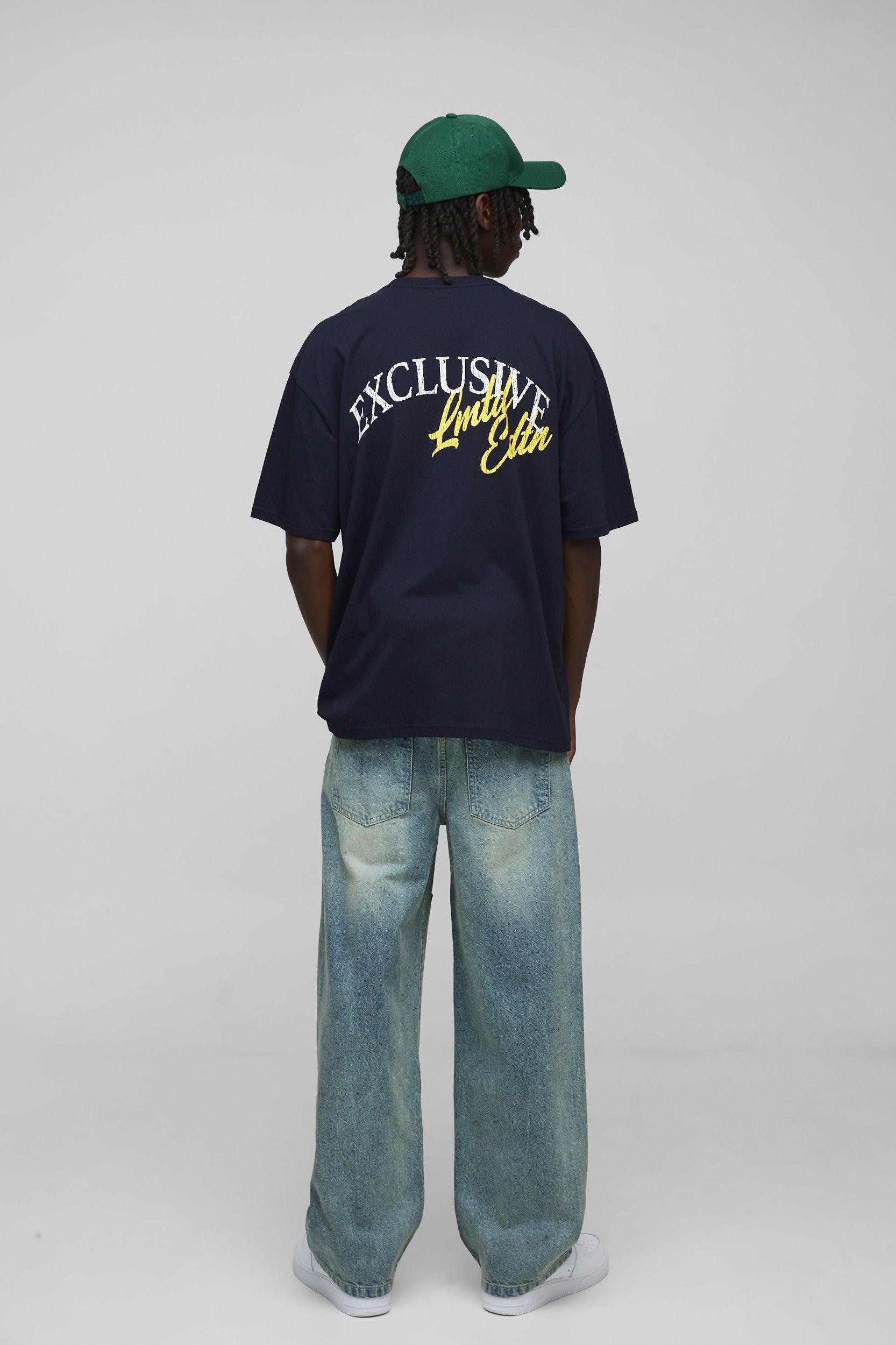 Oversized Homme Varsity Crest Graphic T Shirt | boohooMAN USA Product Image