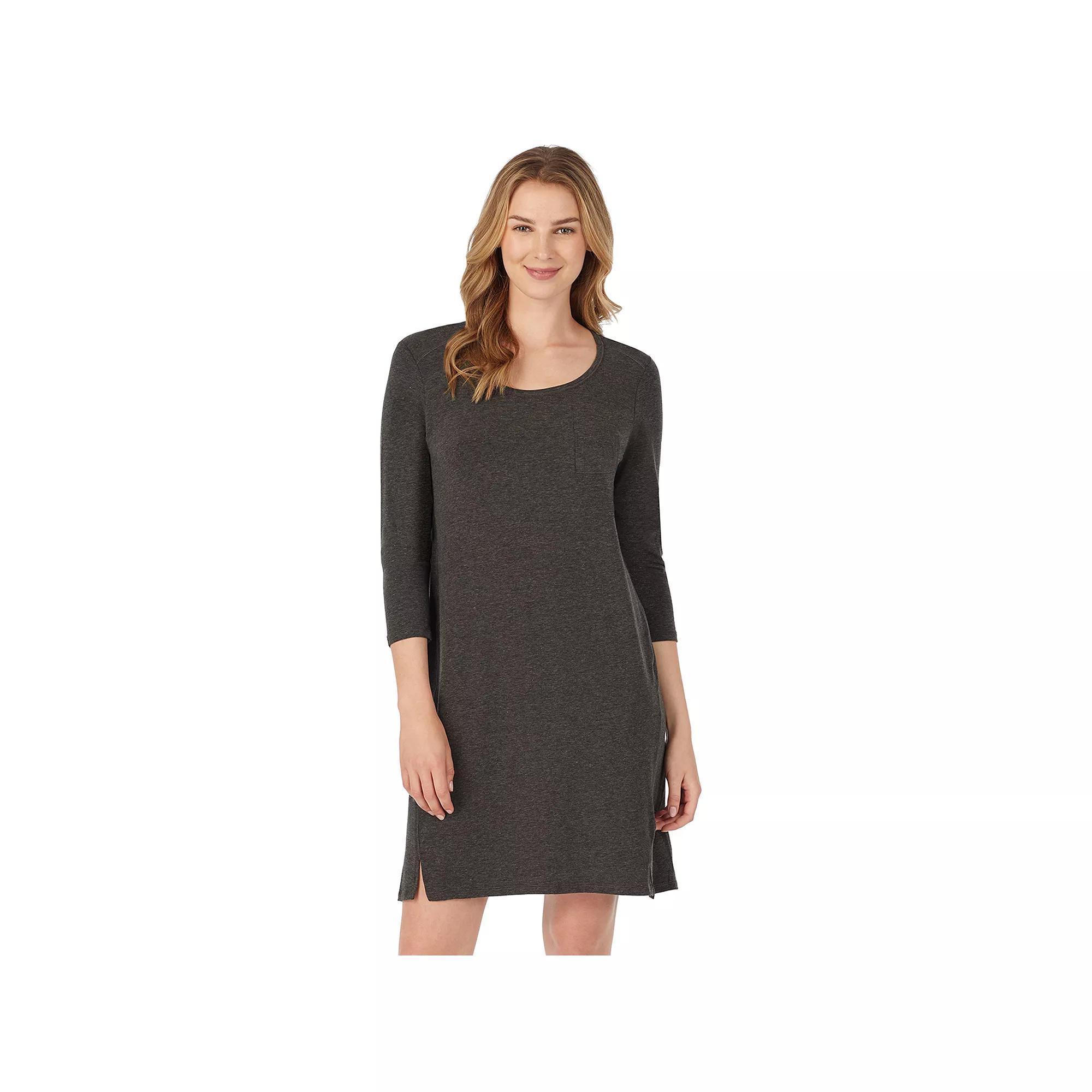 Women’s Cuddl Duds® Essentials 3/4 Sleeve Sleepshirt, Women's, Size: XL, Grey Heather Product Image