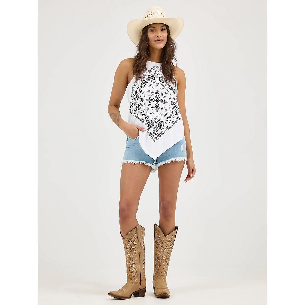 Women's Wrangler Bandana Diamond Front Tank Product Image